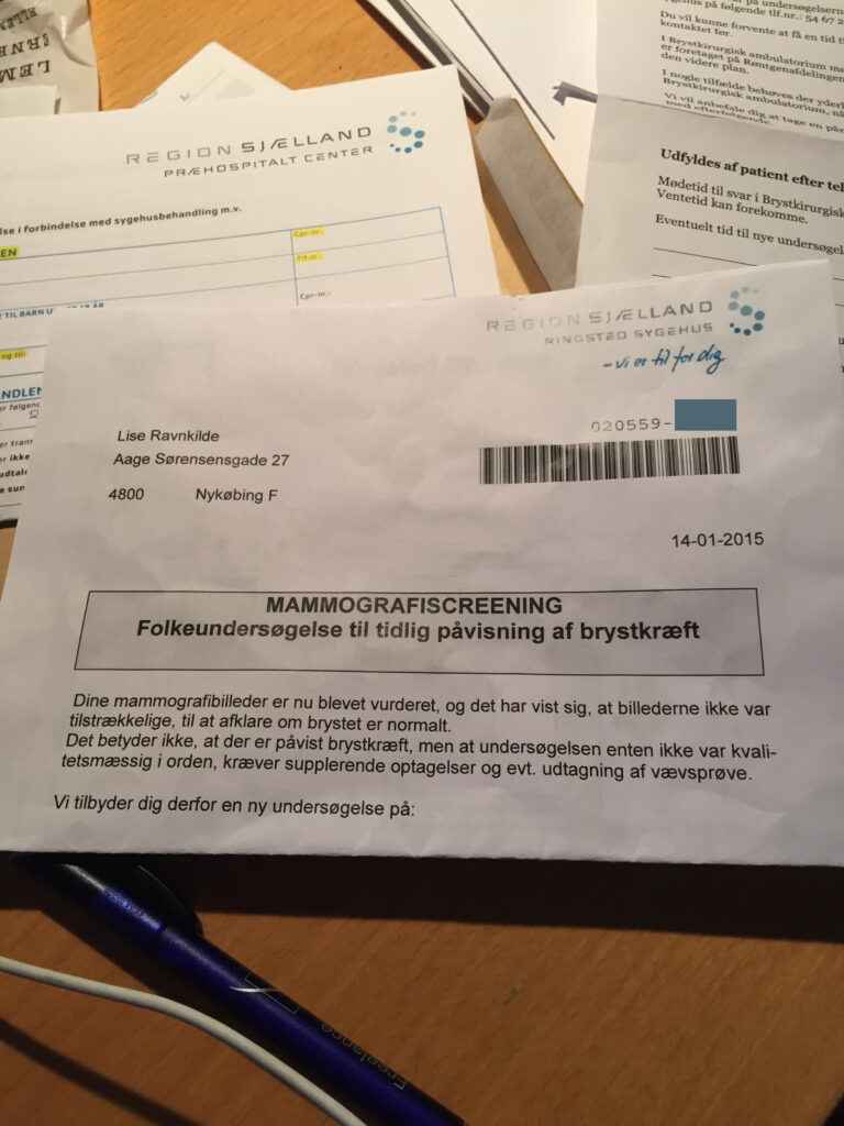 Indkaldelse til ekstra mammografi